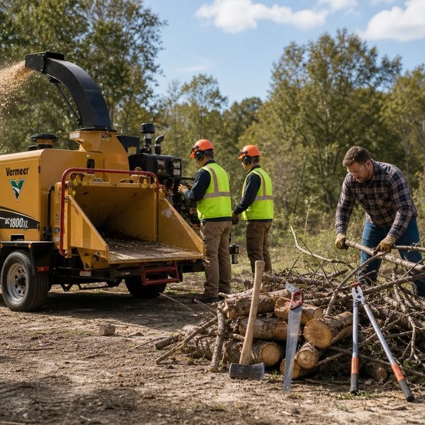 The benefits of using a specialist chipper hire company versus DIY methods